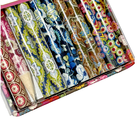 Vera Bradley 10 Paper Wrapped Pencils Box Set Take Note Collection 1 Sharp Used - Picture 3 of 7